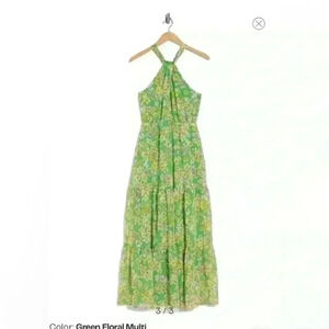 NEW! Collective Concepts Floral Halter Tiered Maxi Dress